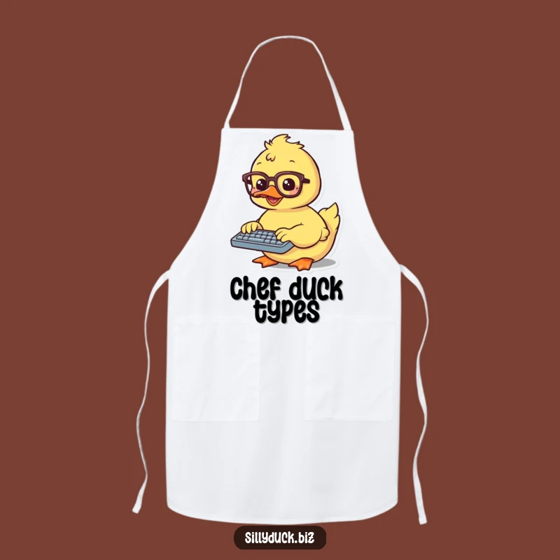 Funny Kawaii Duck Apron Gift: Cook with Your Tiny Keyboard Helper