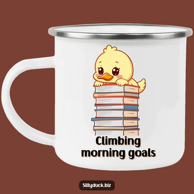 Funny Kawaii Duck Camping Mug Gift: Determined Duck for Your Adventures