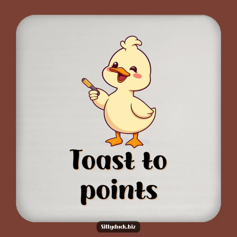 Funny Kawaii Duck Coaster Gift: Protect Surfaces with a Presenter