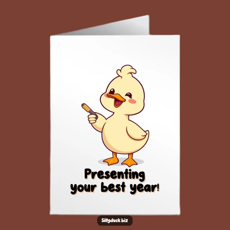 Funny Free Printable Birthday Card: Comical Duck Presentation for a Hilarious Celebration