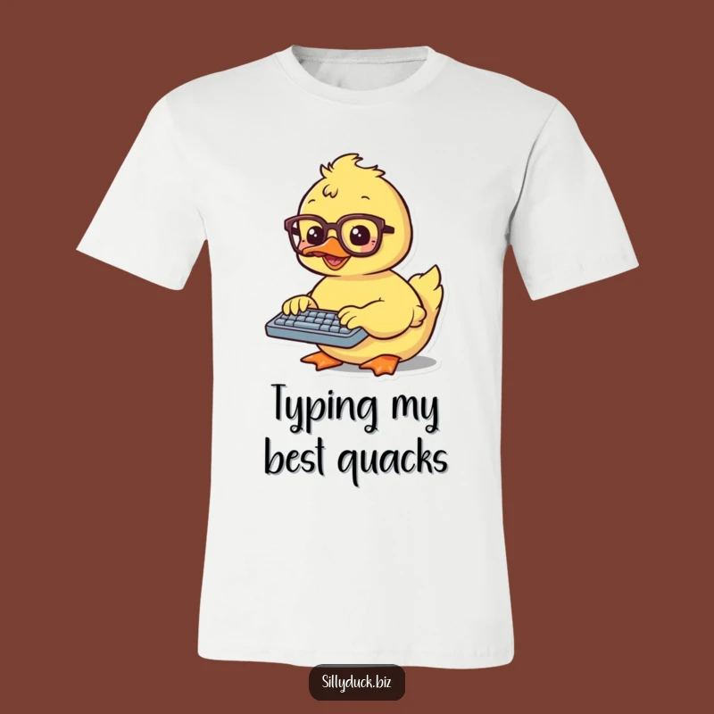 Funny Kawaii Duck Typing Shirt Gift: Embrace Your Inner Nerdy Duck